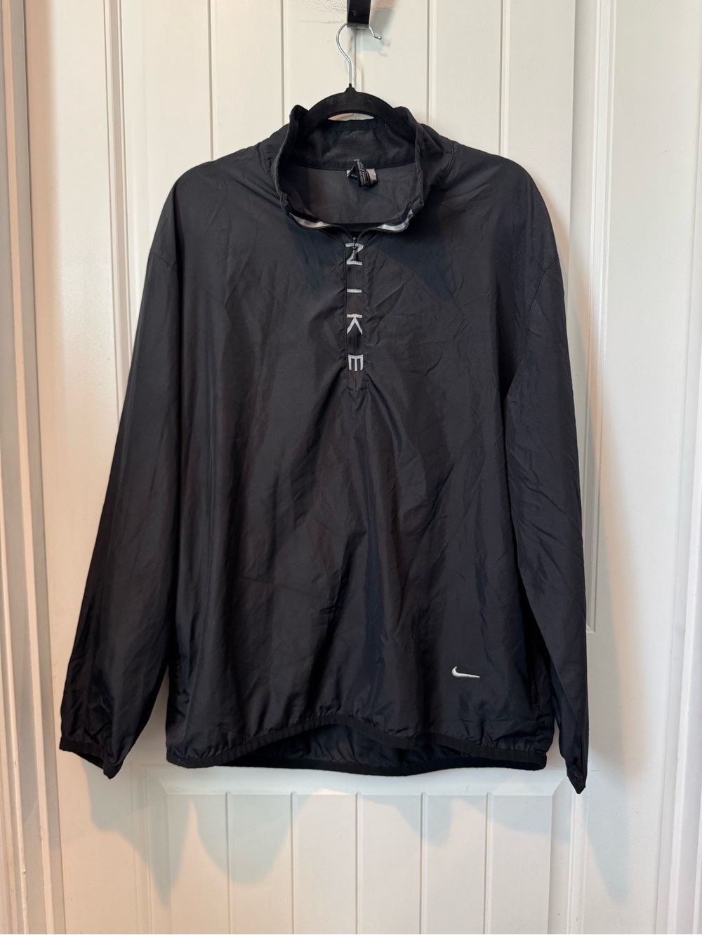 Vintage Nike Men’s Black Windbreaker Pullover Jacket Large